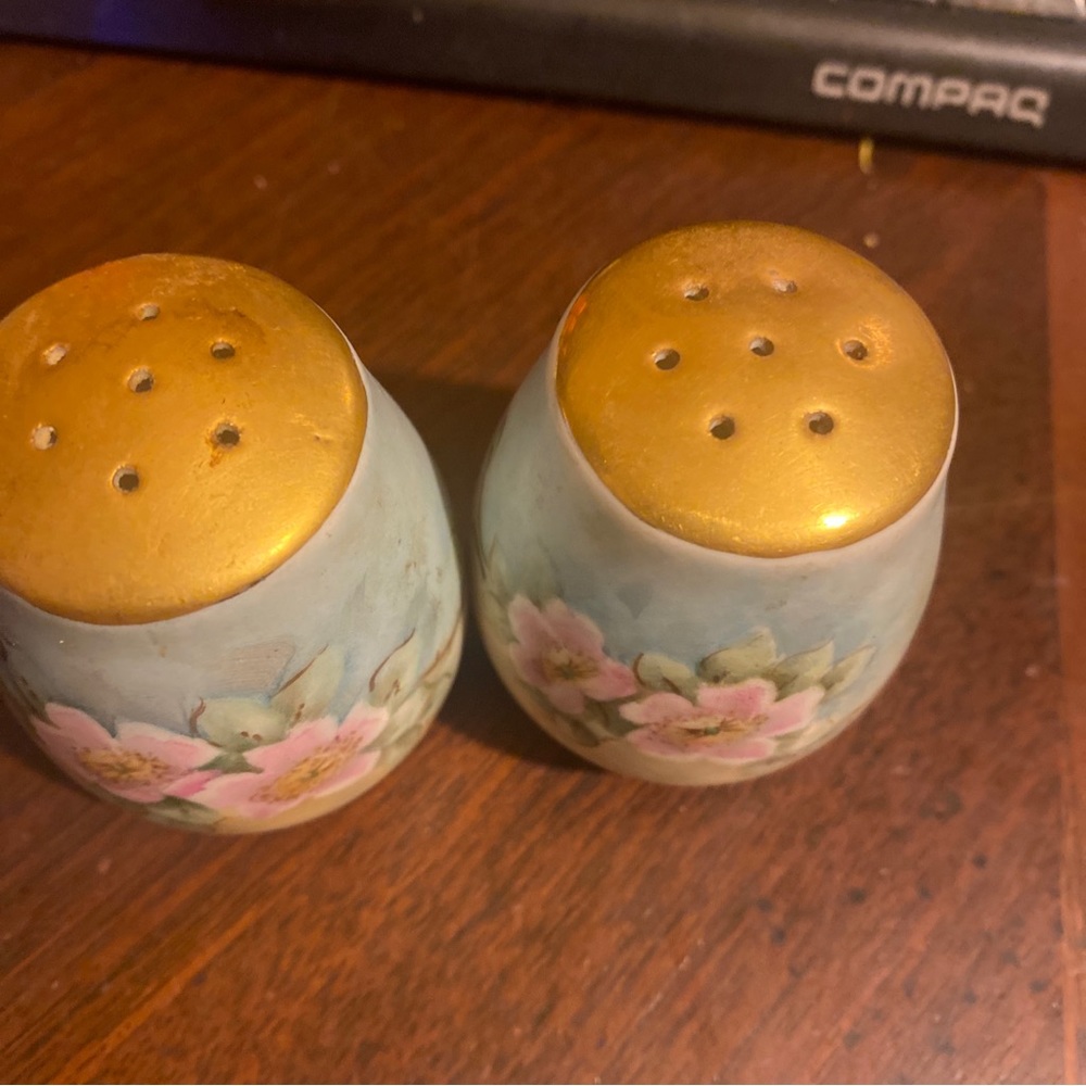 pair of vintage salt and pepper shakers